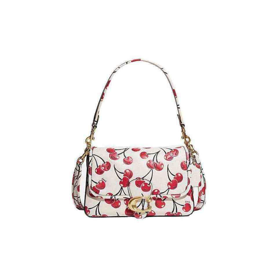 حقيبة كتف تابي بطبعة الكرز Soft Tabby 26 Shoulder Bag With Cherry Print.