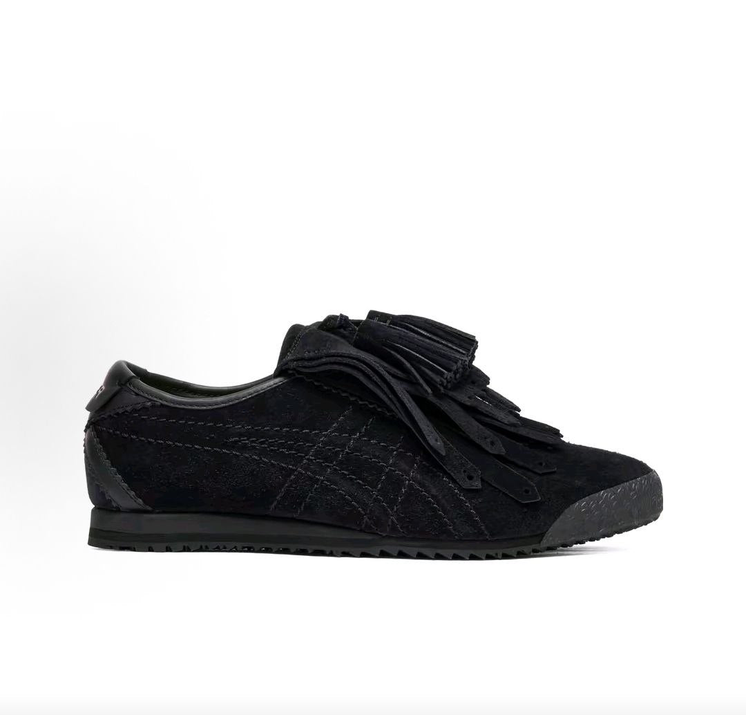 Onitsuka Tiger MEXICO 66 FRINGE Cool Black Tassel Classic Versatile Fashion Casual Shoes Unisex