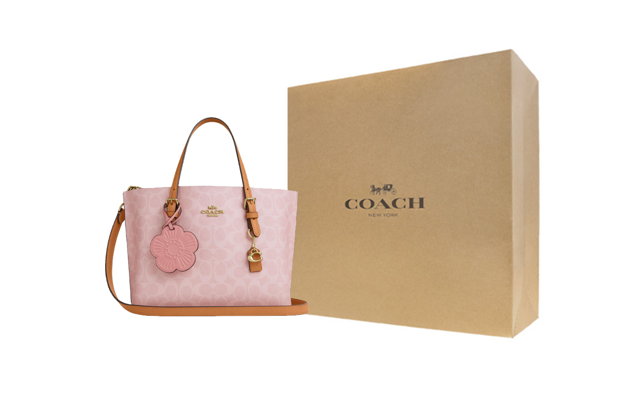 COACH Mollie 25 حقيبة روزية فاخرة لعيد الحب - إصدار محدود.