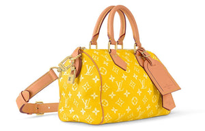 حقيبة Speedy P9 Bandoulière 25 جلد طبيعي باللون الأصفر.