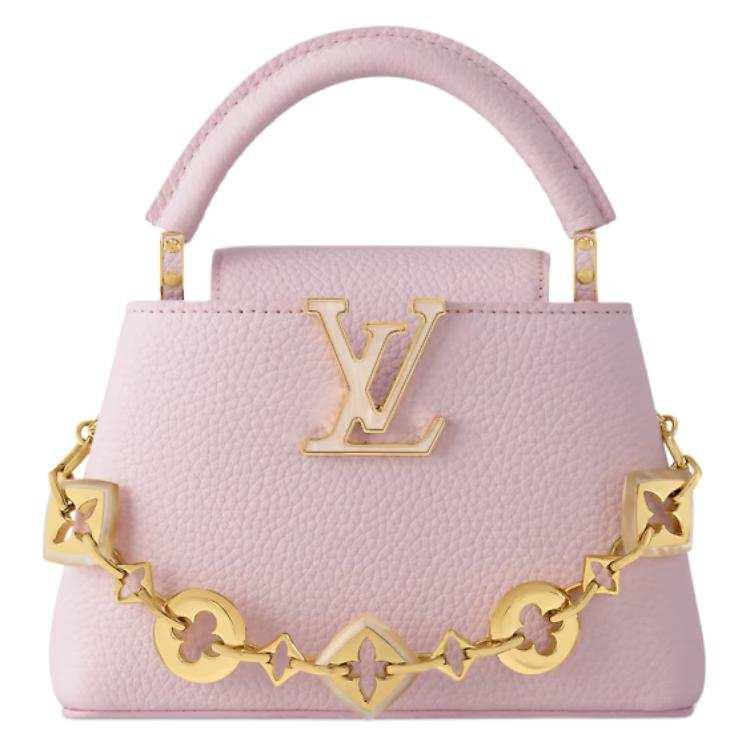 LOUIS VUITTON Capucines Metallic Pink.