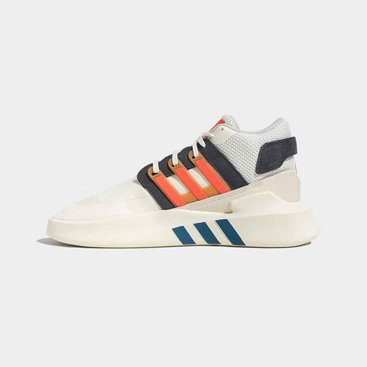 Adidas Clover bold modern sneakers with colorful stripes and cushioned sole.