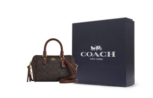 COACH Rowan 18  Tote Mini Maple Brown.
