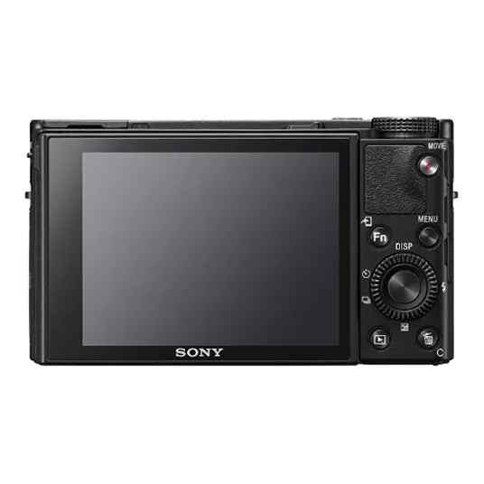 Back view of Sony RX100 VII digital camera with large LCD screen and control buttons