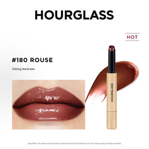 Hourglass light mist gold rabbit lipstick + small gold tube mouth red makeup set