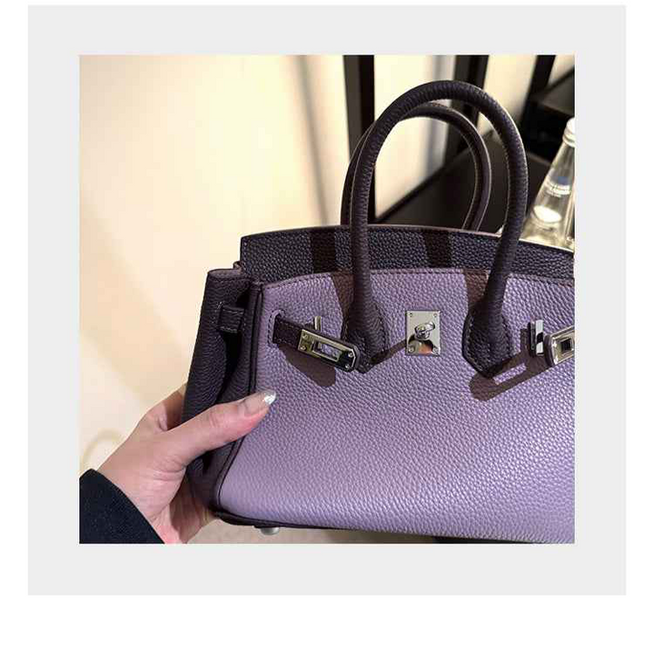 Racechoice Platinum Bag in lavender with luxury leather and metal details.