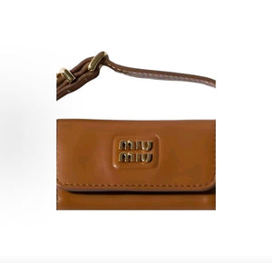 MIU MIU Astuccio calfskin handbag with detachable handle  Women's Brandy Color