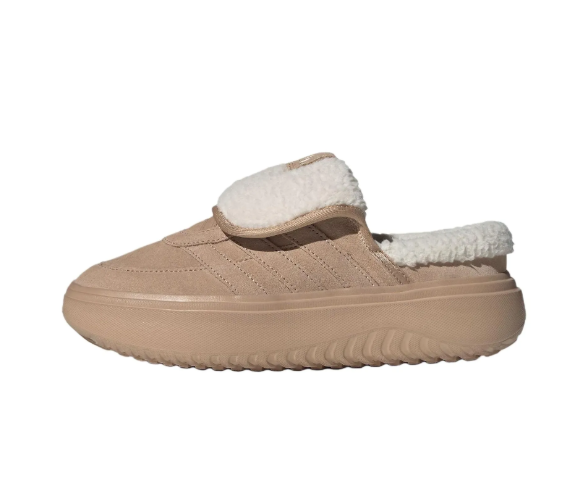 حذاء نسائي مريح أنيق adidas GRAND COURT MULE باللون البني الفاتح
