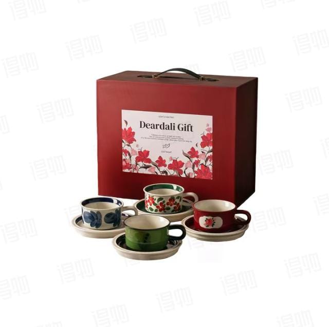 Deardali Porcelain Coffee Cup & Saucer Set – Luxury Gift for Couples & Girls