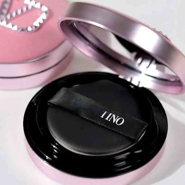 Valentino Beauty Limited Pink foundation cream compact with mirrored lid and applicator puff
