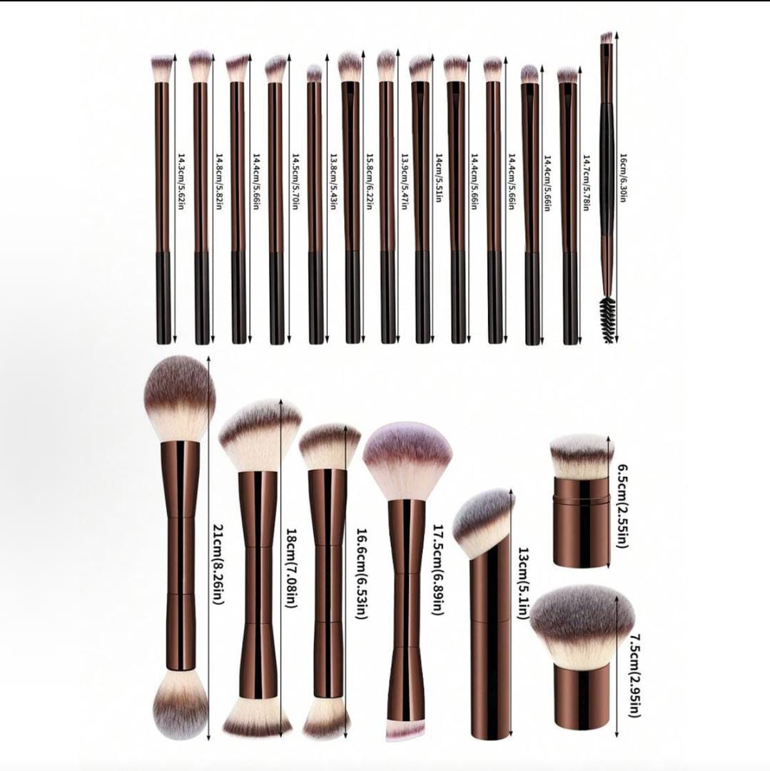 Yi Silong 20 full aluminum coffee brown series makeup pack brush