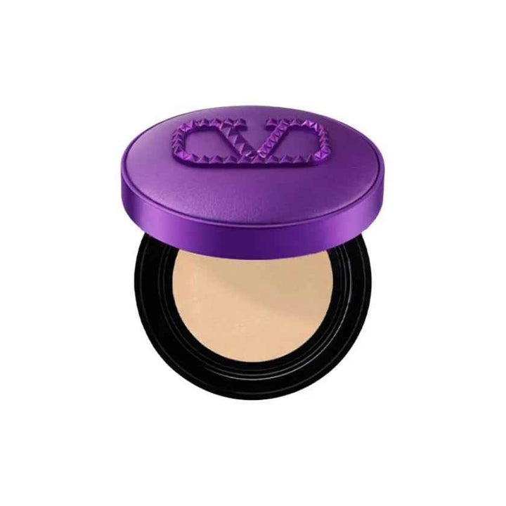 فالنتينو Valentino Beauty compact foundation cream in purple case for smooth, natural coverage and radiant skin