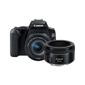 Canon EOS 200D  مجموعة كانون اي او اس ام كيه II [18-55 اس تي ام]، كاميرا دي اس ال ار، واي فاي و تقنية ان اف سي.
