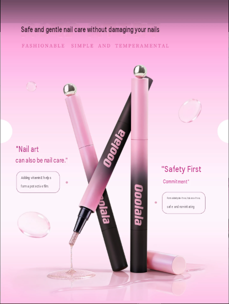 Oooola Cat's Eye Nail Pen 7-in-1 Lazy Nail Polish Glue One-Step Glue 2026 New Spring Festival Cat's Eye Pencil