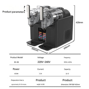 Dual Tank Smoothie Machine and Ice Cream Machine