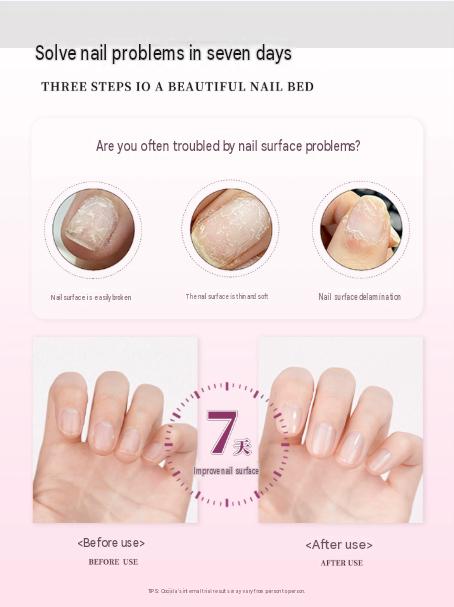 Ooolala Ladiiiesland Nail Polish, Tough Glue, Anti-Breakage, Nude Pink, Transparent Color, No-Bake Nail Bed