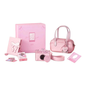 FUJIFILM Mini Evo Pink Limited Edition Gift Box – كاميرا إنستاكس فاخرة بإصدار وردي محدود.