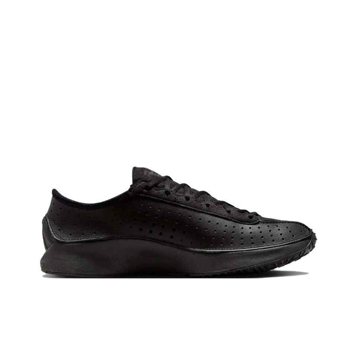Black Nike Air Superfly sneaker with perforated details and cushioned sole