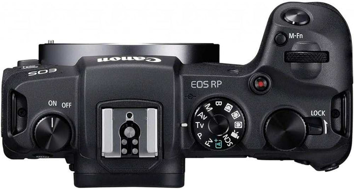 كاميرا كانون EOS RP بدون عدسة باللون الأسود مع ضمان اي او اس ار ومقبض مريح وشاشة قابلة للطي