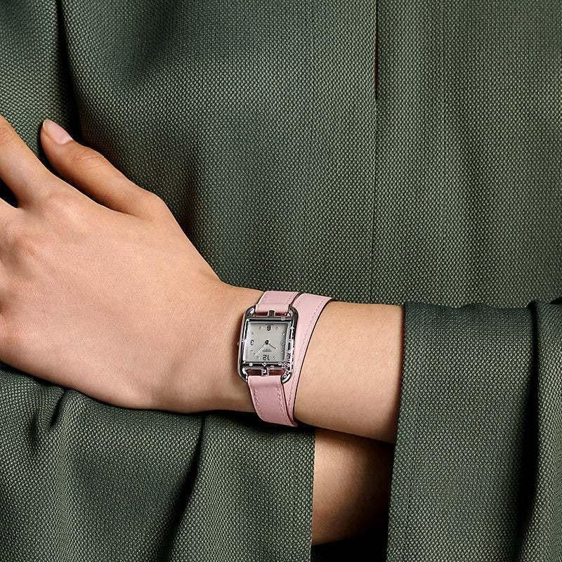 Hermes Cape Cod watch | ساعة هيرميس كيب كود بجلد الكرز الوردي 🍒✨.