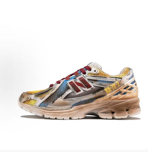 Lateral side profile of custom anime-style cell-shaded New Balance 1906R running shoes.