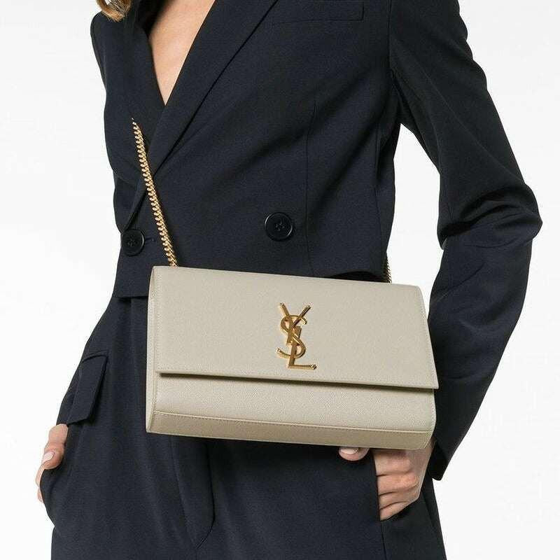 SAINT LAURENT YSL Kate  Medium White.