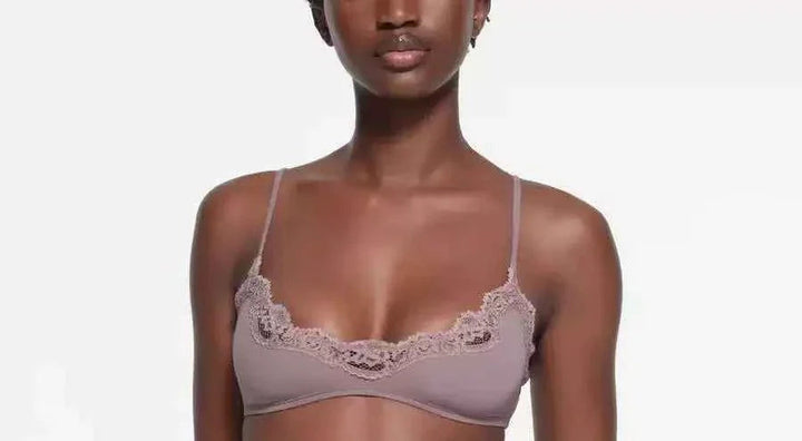 SKIMS FITS EVERYBODY lace scoop bralette and matching lace camisole vest in soft, stretchy fabric with feminine lace trim.