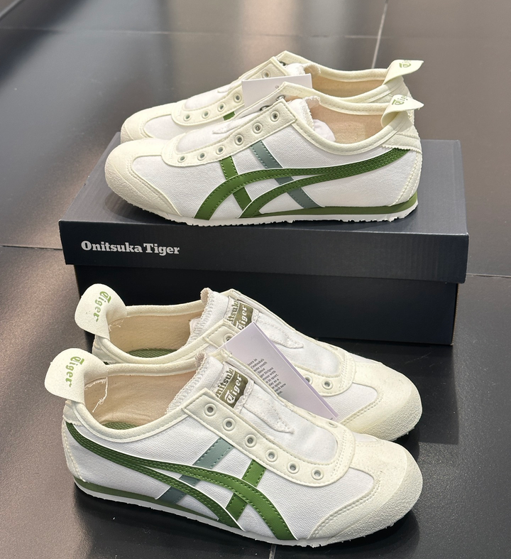 Onitsuka Tiger تايجر أونيتسوكا الرجال والنساء المكسيك 66 قماش أحذية عادية 1183B772-104 - رفعة