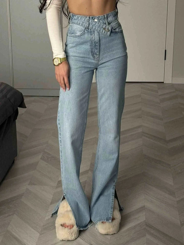 American retro slim jeans