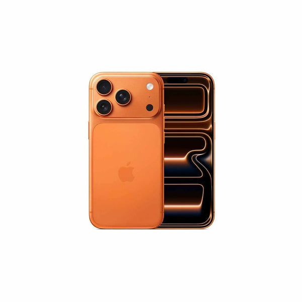 Apple iPhone 17 Pro in Cosmic Orange with triple camera and sleek design