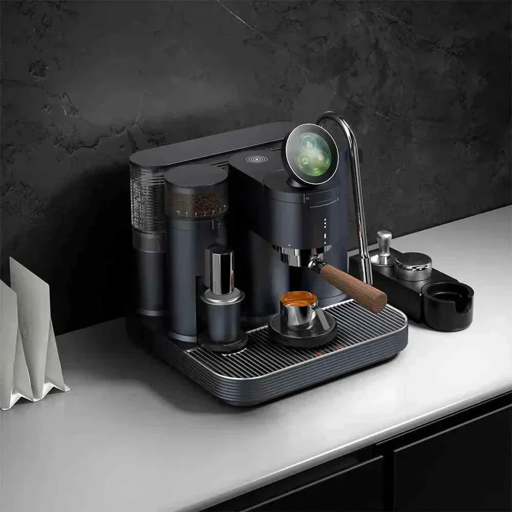 ماكينة Meraki Espresso ذكية مع مطحنة Timemore مدمجة.