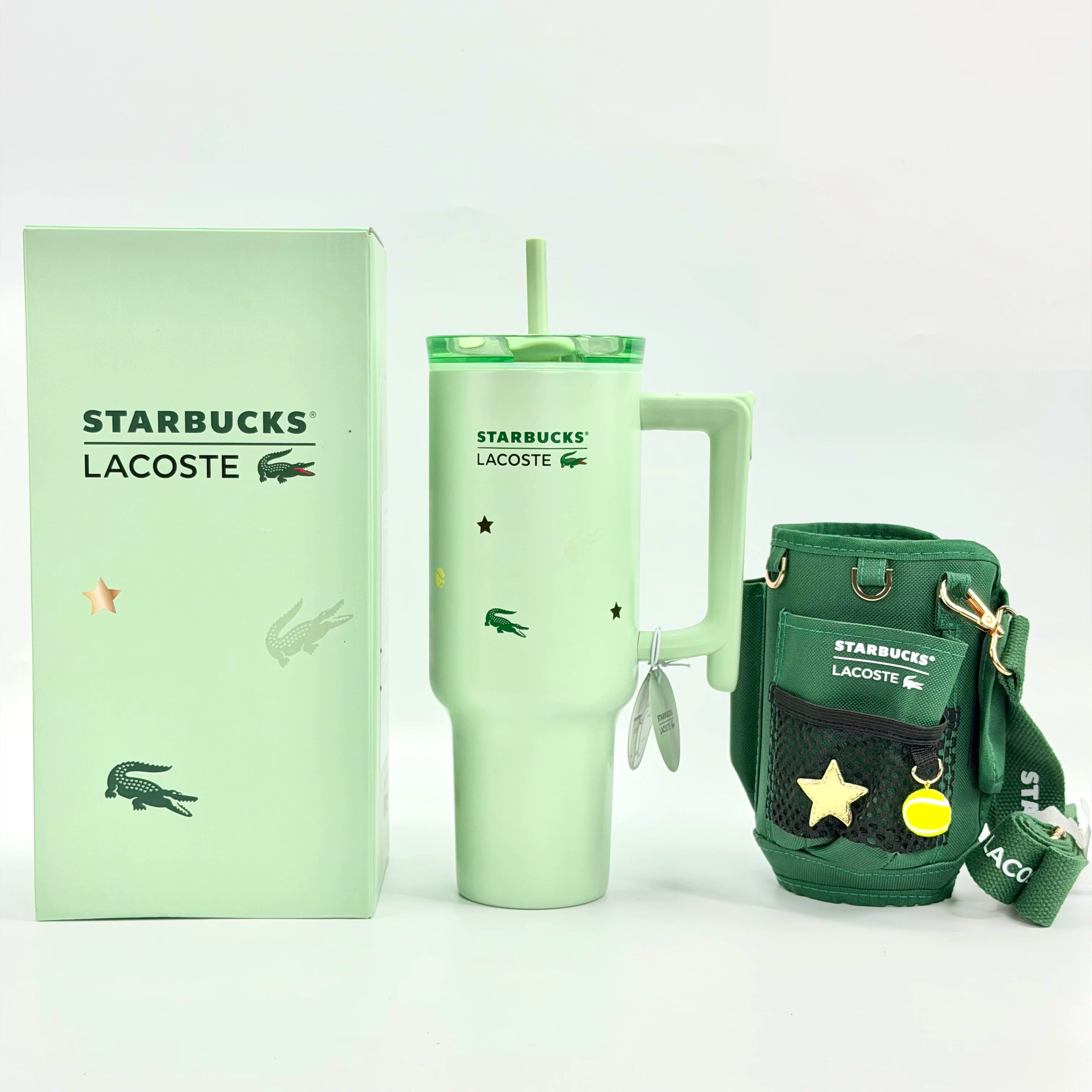 Starbucks LACOSTE Crocodile Collaboration Cup 2026 Brown Yang Sports Mug Large Capacity Stainless Steel Water Cup