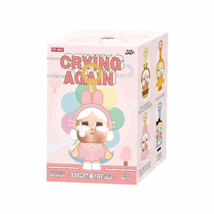 POP MART Crybaby Blind Box with crying plush doll in unique costume packaging