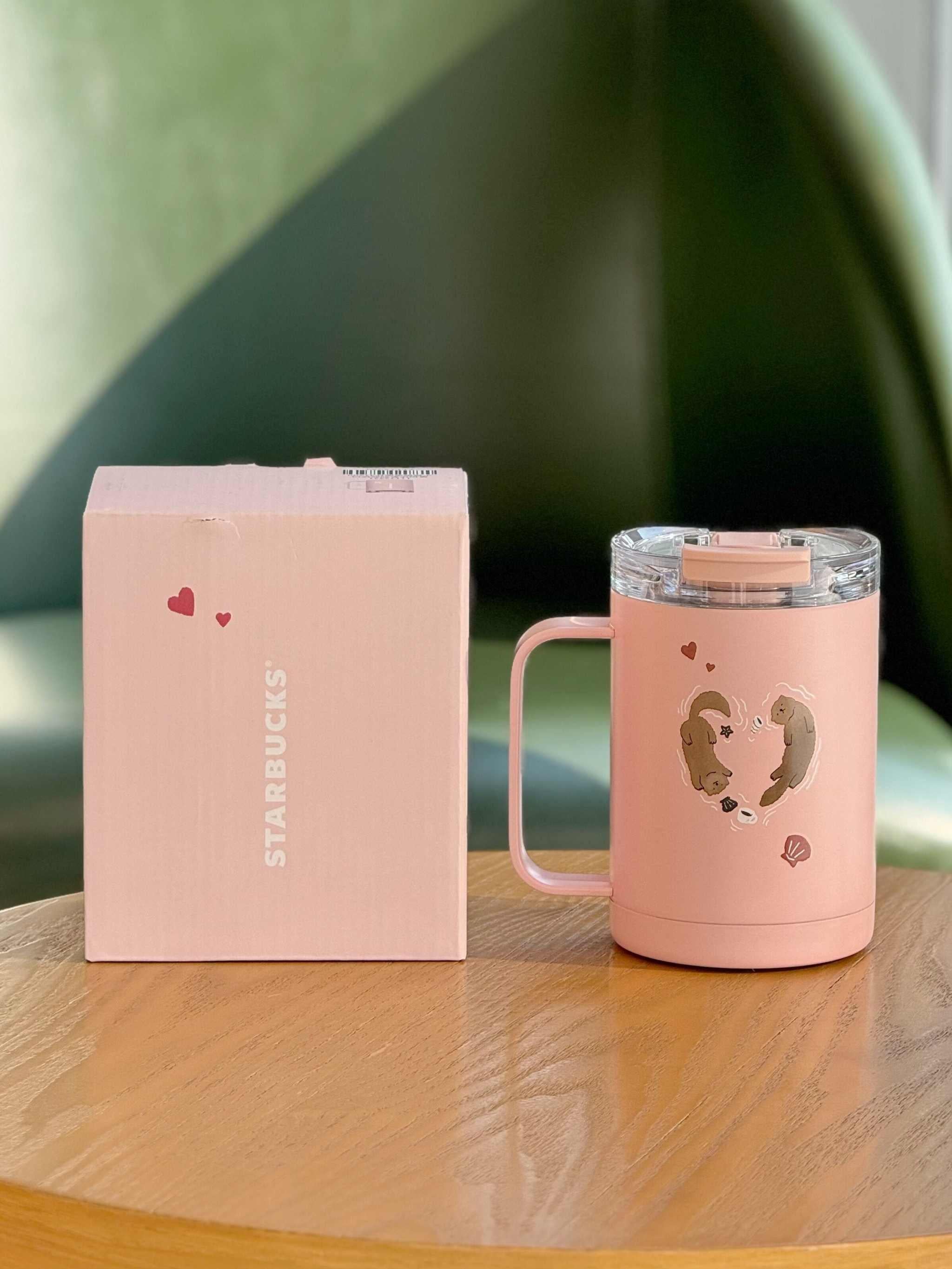 Starbucks Cup 2025 Garden Dance Fresh Handle Portable Office Home Stainless Steel Double Spout Tabletop Cup.