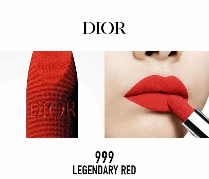 Rouge Dior الكلاسيكية classic red lipstick with smooth satin finish and iconic bold color
