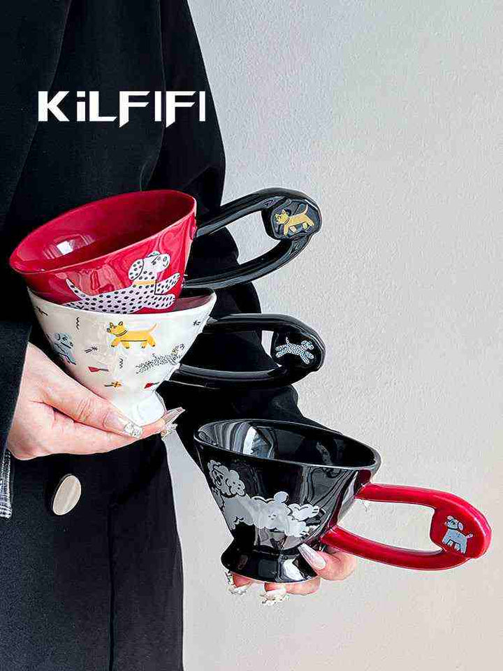 أكواب بتصميم غير منتظم وألوان جذابة، 'Irregular cute' استعمال يومي.