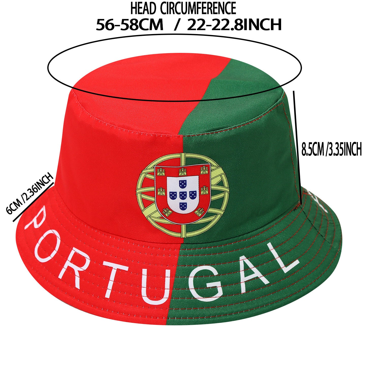 قبعة Bucket Hat بتصميم أعلام الدول لمشجعي كأس العالم