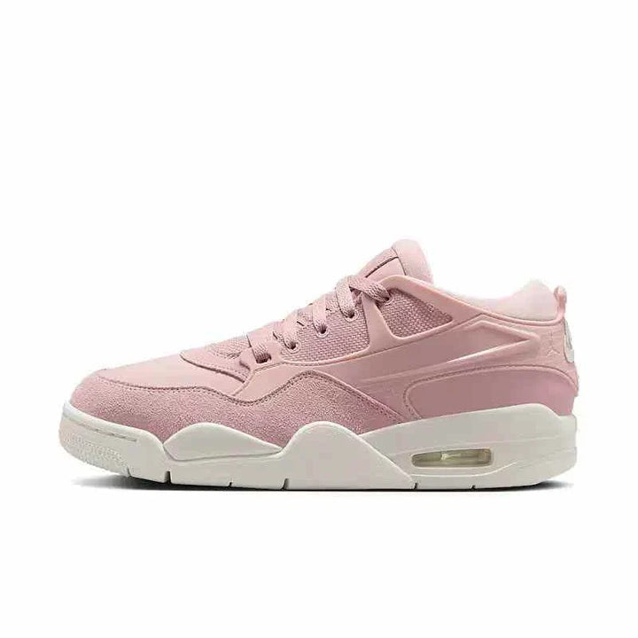 Air Jordan 4RM women's shoe in pink Oxford/phantom with Max Air cushioning for comfort.