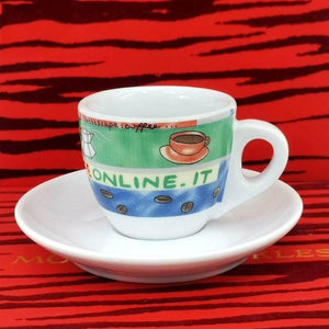 طقم أكواب قهوة Espresso برسومات فنية مميزة من البورسلين.