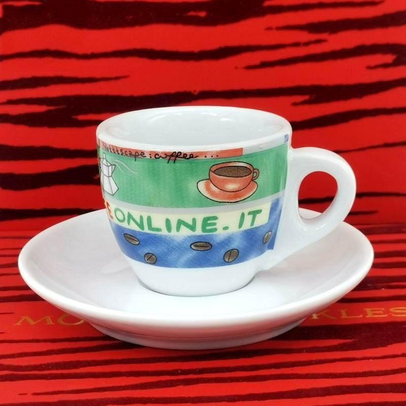 طقم أكواب قهوة Espresso برسومات فنية مميزة من البورسلين.