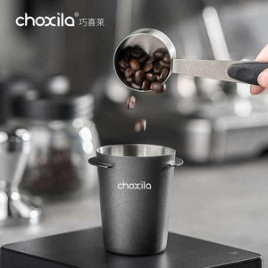 كوب استقبال القهوة Choxila من الفولاذ المقاوم للصدأ - لون أسود.