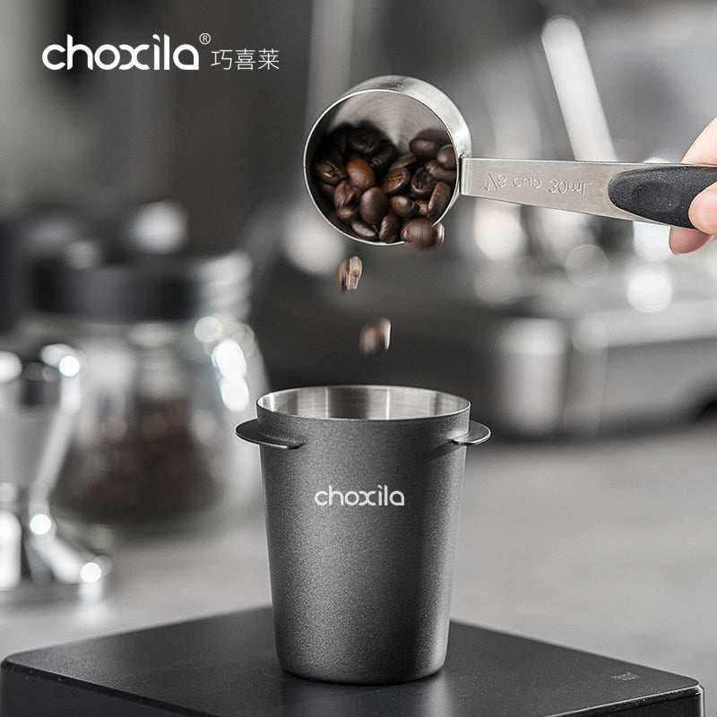 كوب استقبال القهوة Choxila من الفولاذ المقاوم للصدأ - لون أسود.