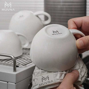 MUVNA Ceramic Latte Cup and Saucer Set.