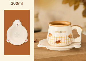 مجموعة Starbucks Fall Collection بتصاميم الدب والألوان الخريفية.