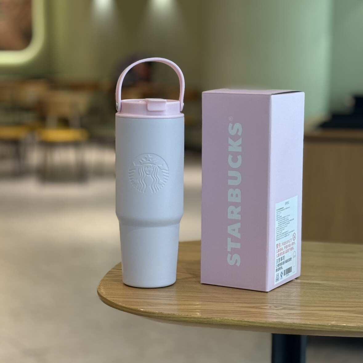 Starbucks Cup 2025 Cherry Blossom Spring Bloom Pink High Value Mark Glass Straw Stainless Steel Insulated Water Cup.