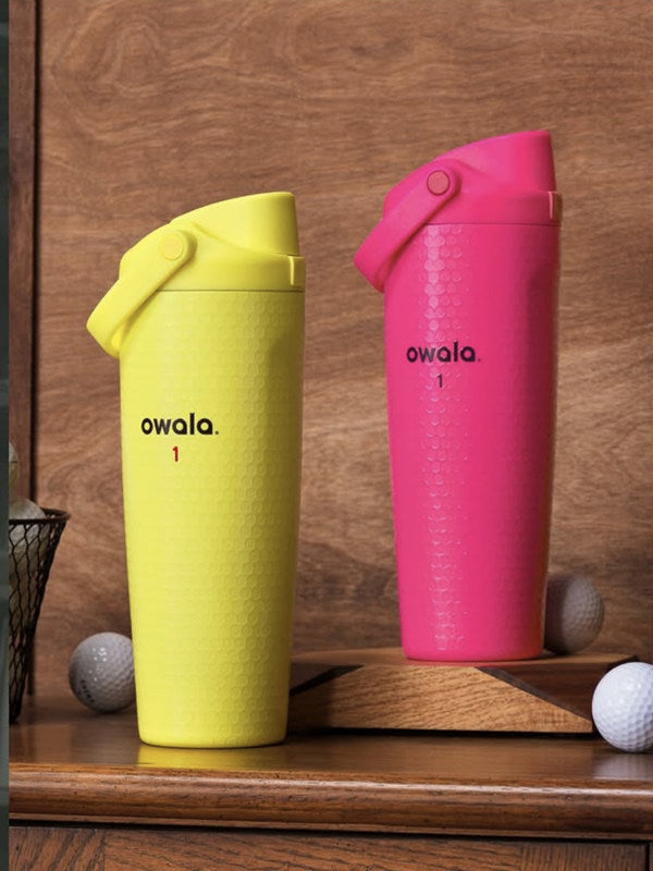 Owala x DSG Golf New Color Neon insulated cold water bottle for golf, large capacity 890ml straw cup