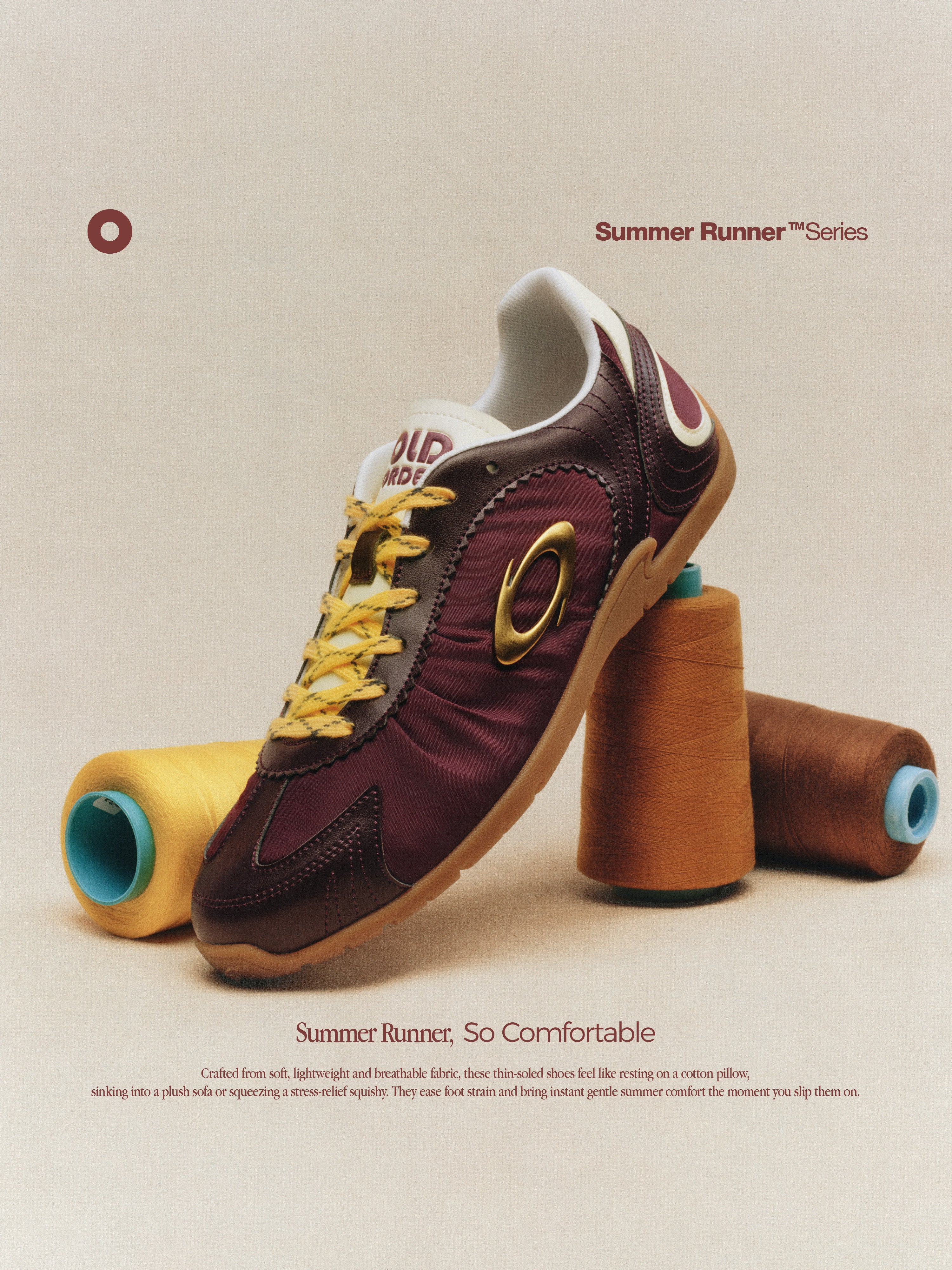 حذاء OLD ORDER رياضي مريح Summer Runner عنابي