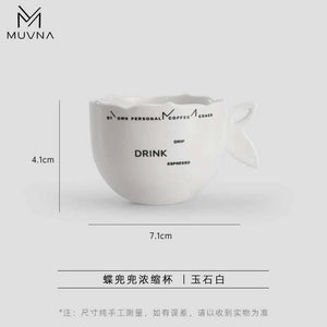 MUVNA Espresso Cup and Saucer Set.
