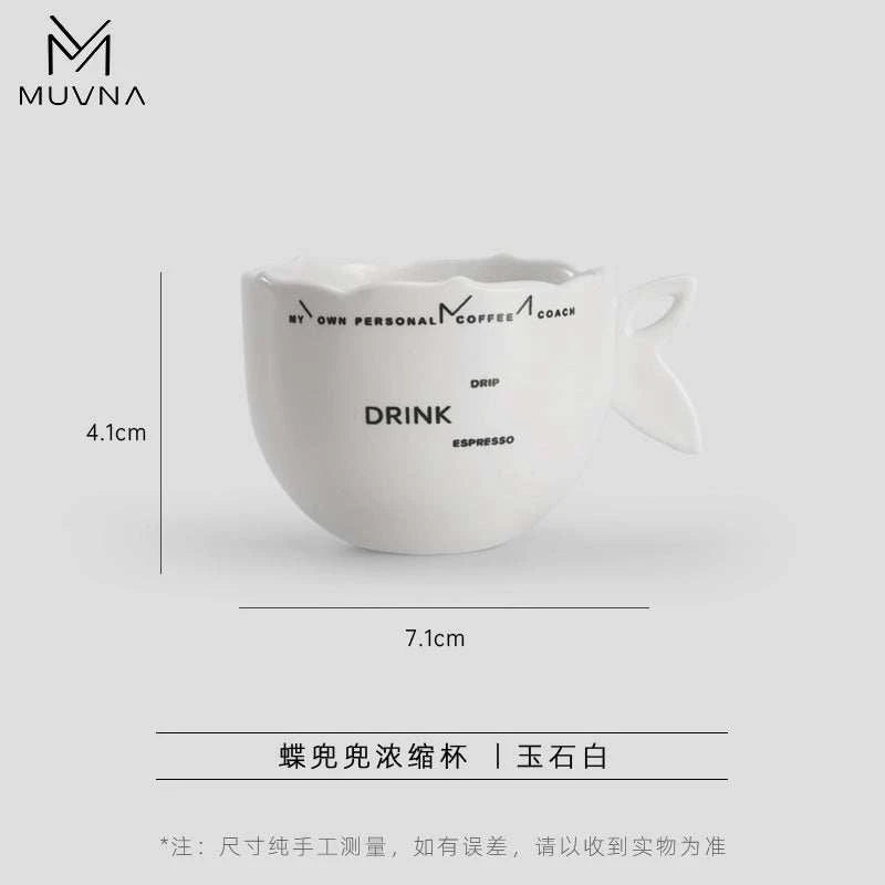 MUVNA Espresso Cup and Saucer Set.