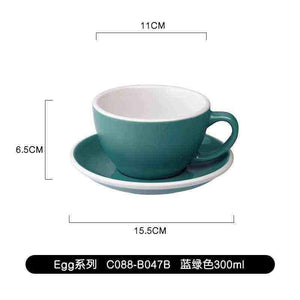 كوب Latte و Cappuccino سيراميك بتصميم Egg سعة 300ml.